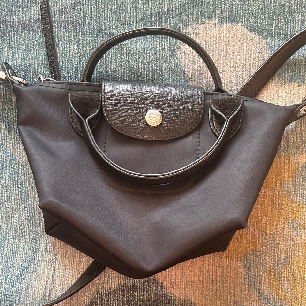 Longchamp Black small la pliage neo Crossbody Bag